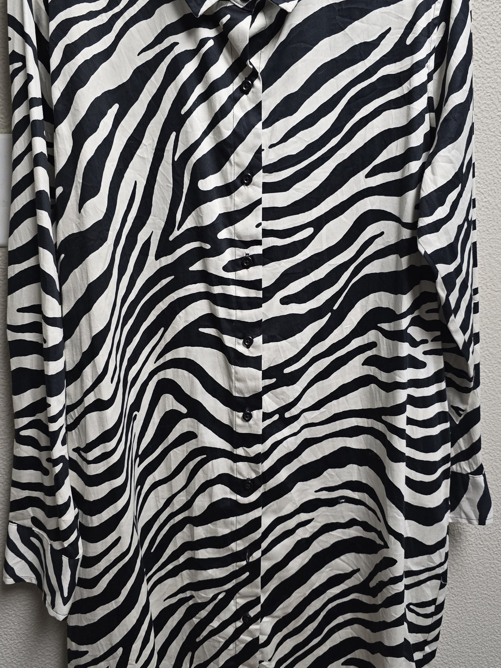 The Limited Black & White Zebra-Print Midi Dress